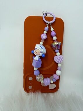Handmade authentic Skull panda PopBean phone charm